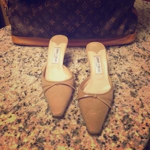 Jimmy Choo  Kitten Heel Mules! Size 7 1/2-8